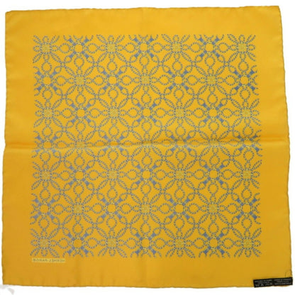 Hermes Petit Carr Rope Pattern Silk Yellow 0189 Scarf Muffler Hermes