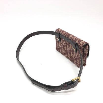 Christian Dior Trotter Saddle Belt Pouch/Waist Pouch/Body Bag In Canvas/Leather