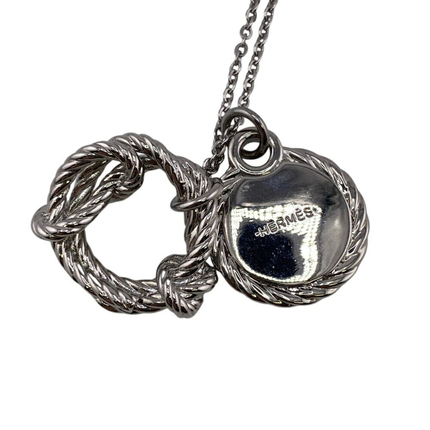 Hermes Hermes Cordage Rope Necklace High Chain Silver