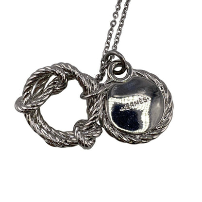 Hermes Hermes Cordage Rope Necklace High Chain Silver