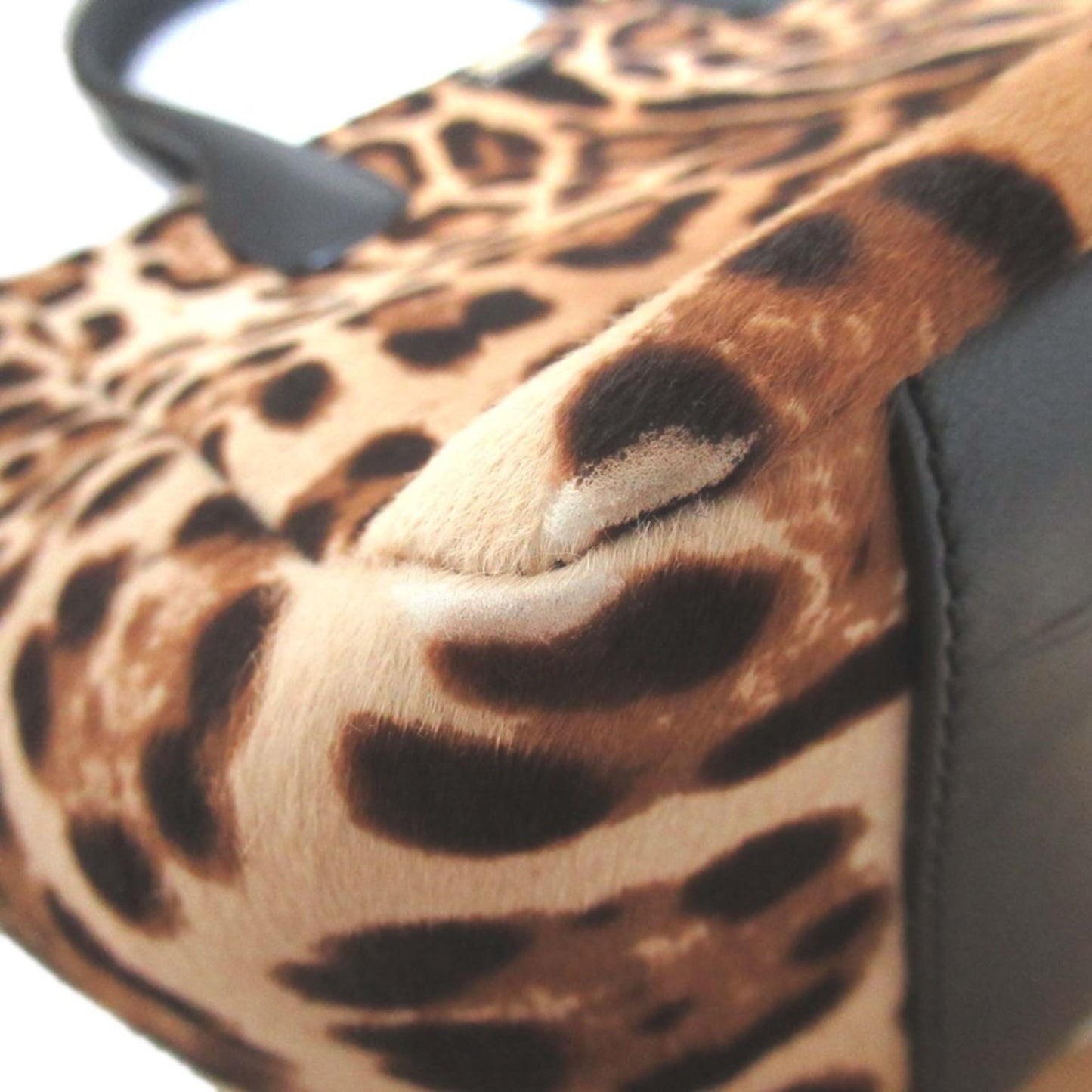 Dolce & Gabbana Leopard Print Pony Tote Bag