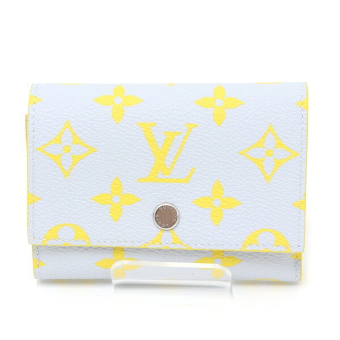 Louis Vuitton Victor Wallet Monogram Glow Canvas Gray/Yellow M14764 Compact Unused