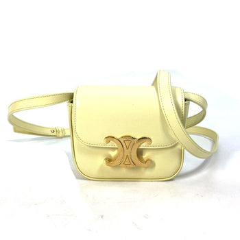 Celine 10I513Dpv.11Oy Shiny Calfskin Micro Bag Pochette Bag Crossbody Shoulder Bag Soft Yellow