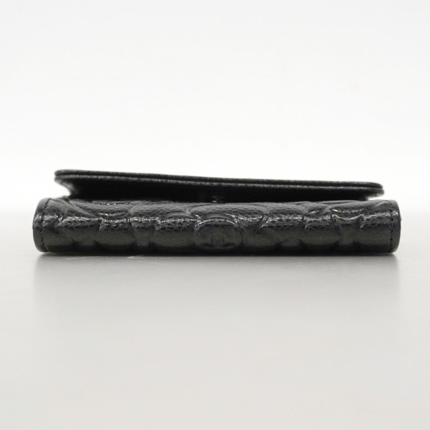 Chanel Camellia Caviar Leather Business Card Case