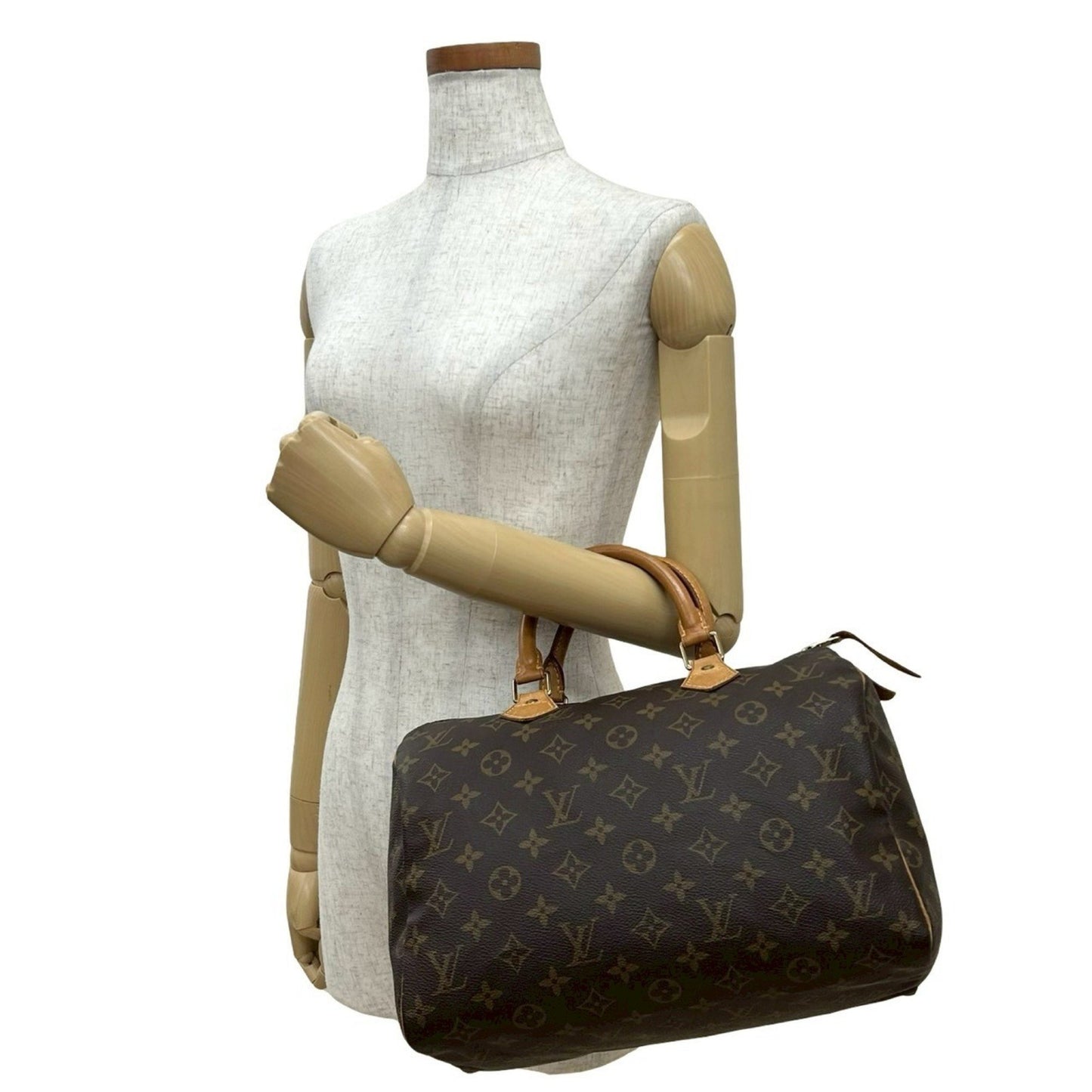 Louis Vuitton Speedy 30 Monogram Leather Handbag/Mini Boston Bag Brown 17446