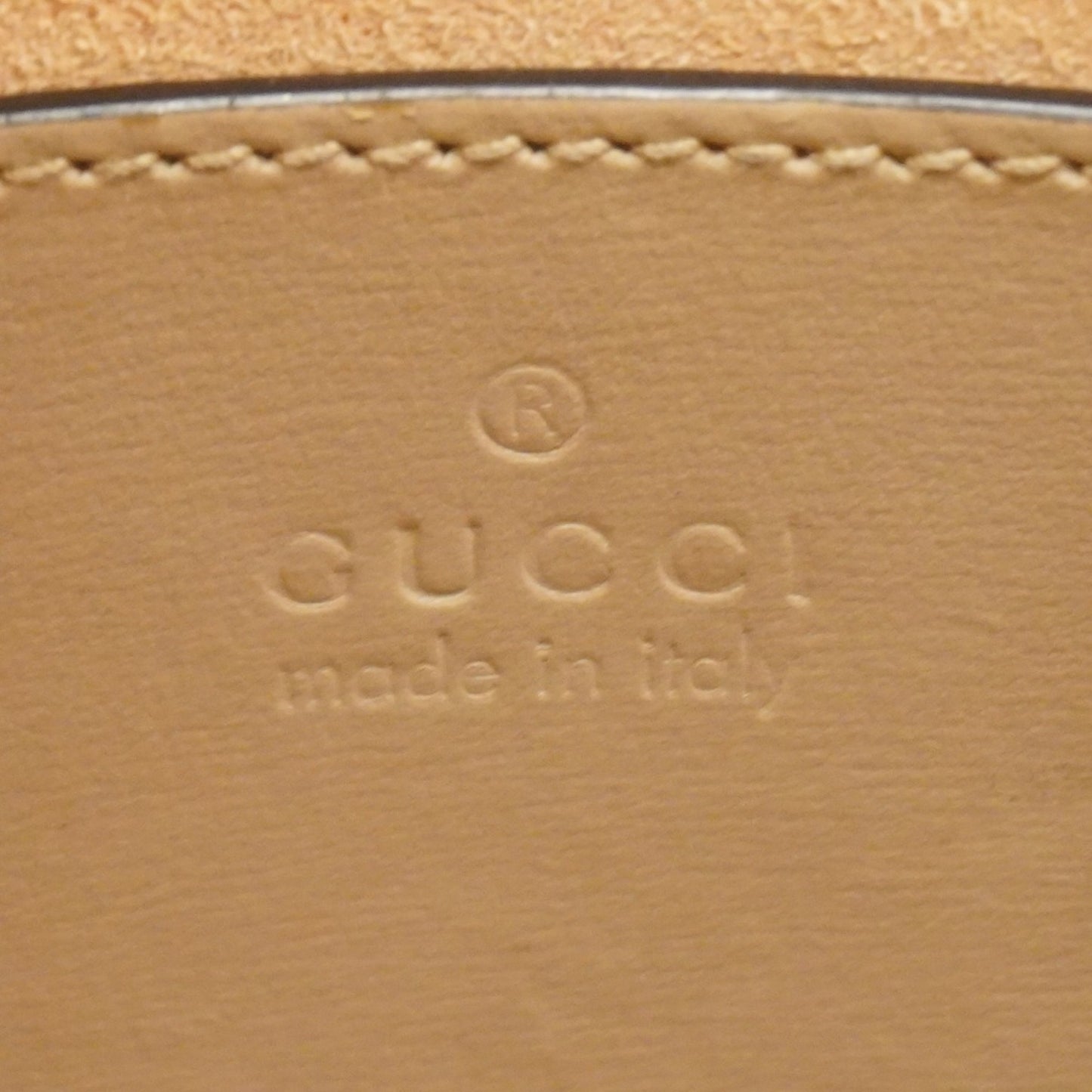 Gucci Handbag Sherry Line Horsebit 677212 Leather Beige 2-Way Bag