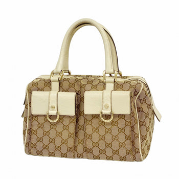Gucci Gg Canvas Handbag 153026 Brown Beige Champagne
