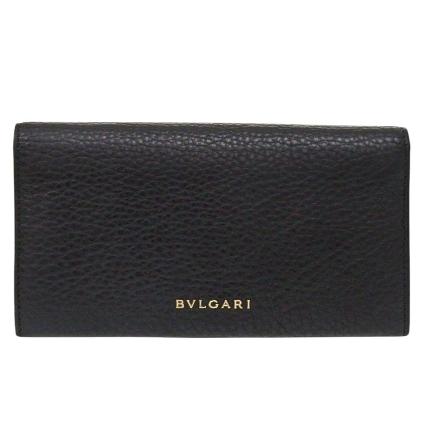 Bvlgari Monete 35963 Black Leather Long Wallet 1036 Bvlgari