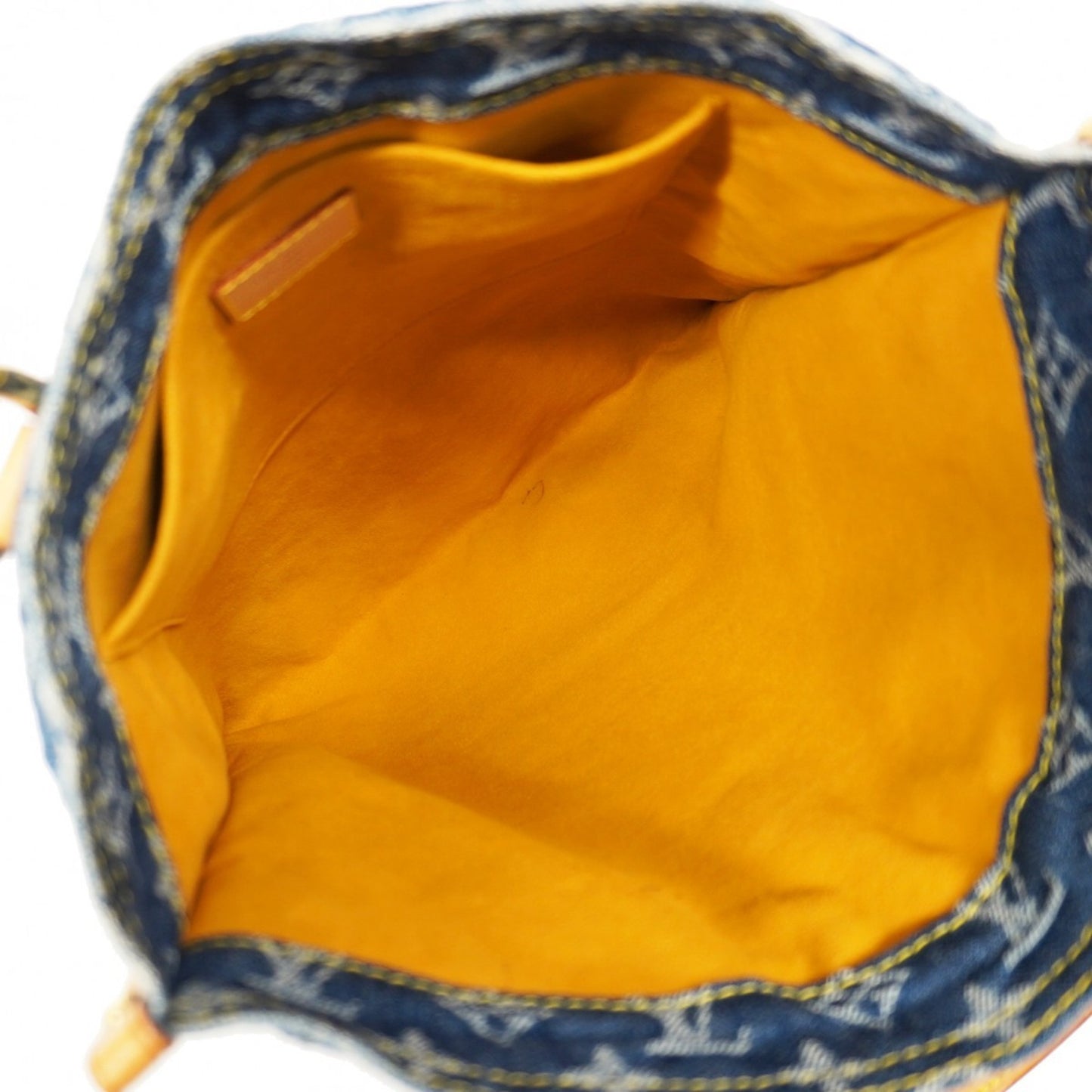 Louis Vuitton Monogram Denim Flat Shopper Tote Bag M95018 Blue