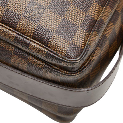 Louis Vuitton Damier Naviglio Shoulder Bag N45255 Brown Leather