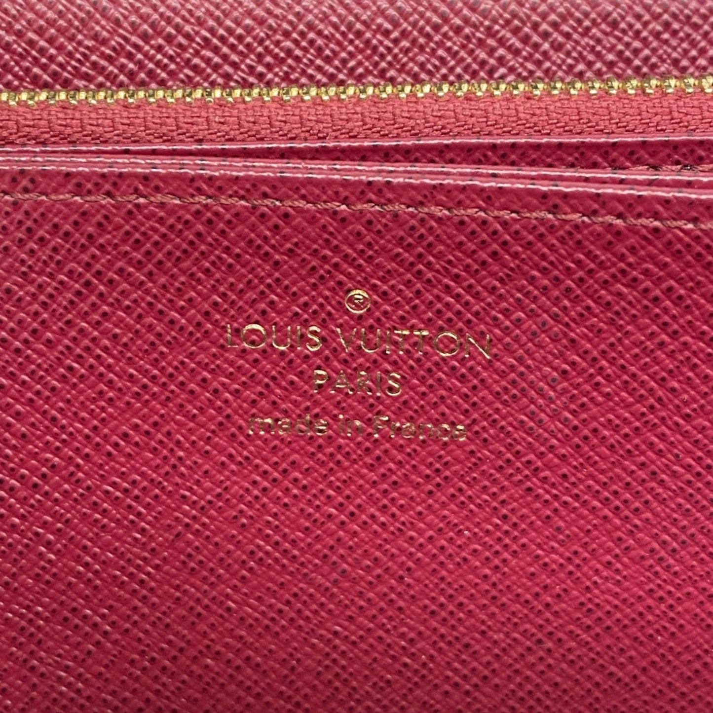 Louis Vuitton Monogram Zippy Wallet M41895 Brown Fuchsia
