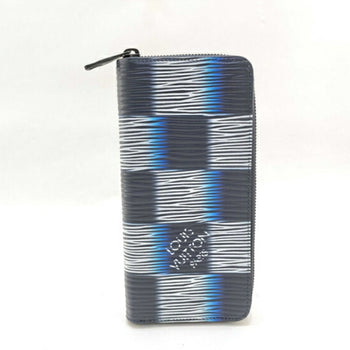 Louis Vuitton Louis Vuitton Long Wallet Zippy Vertical M82820 Navy Blue White Black Damier Rush Epi