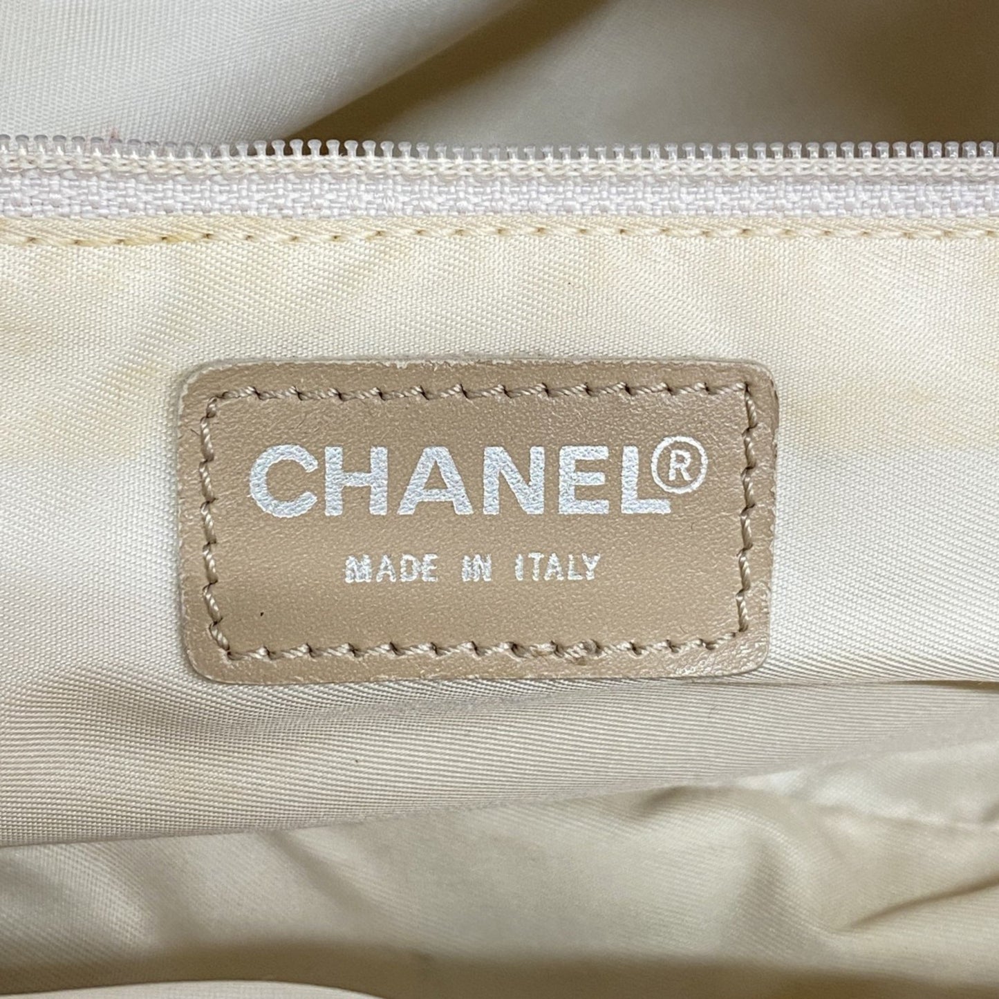 Chanel New Travel Nylon Beige Handbag