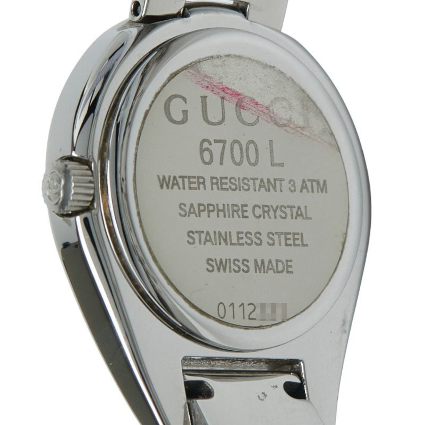 Gucci Bangle Watch 6700L Quartz Black Dial Stainless Steel