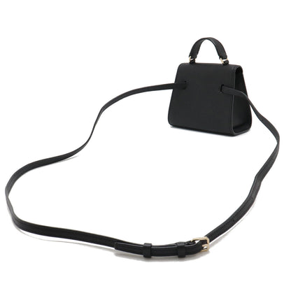 Valextra Iside Belt Mini Handbag Shoulder Bag Waist 3Way Leather Black Sges0061028Locpl99 V3E61 028