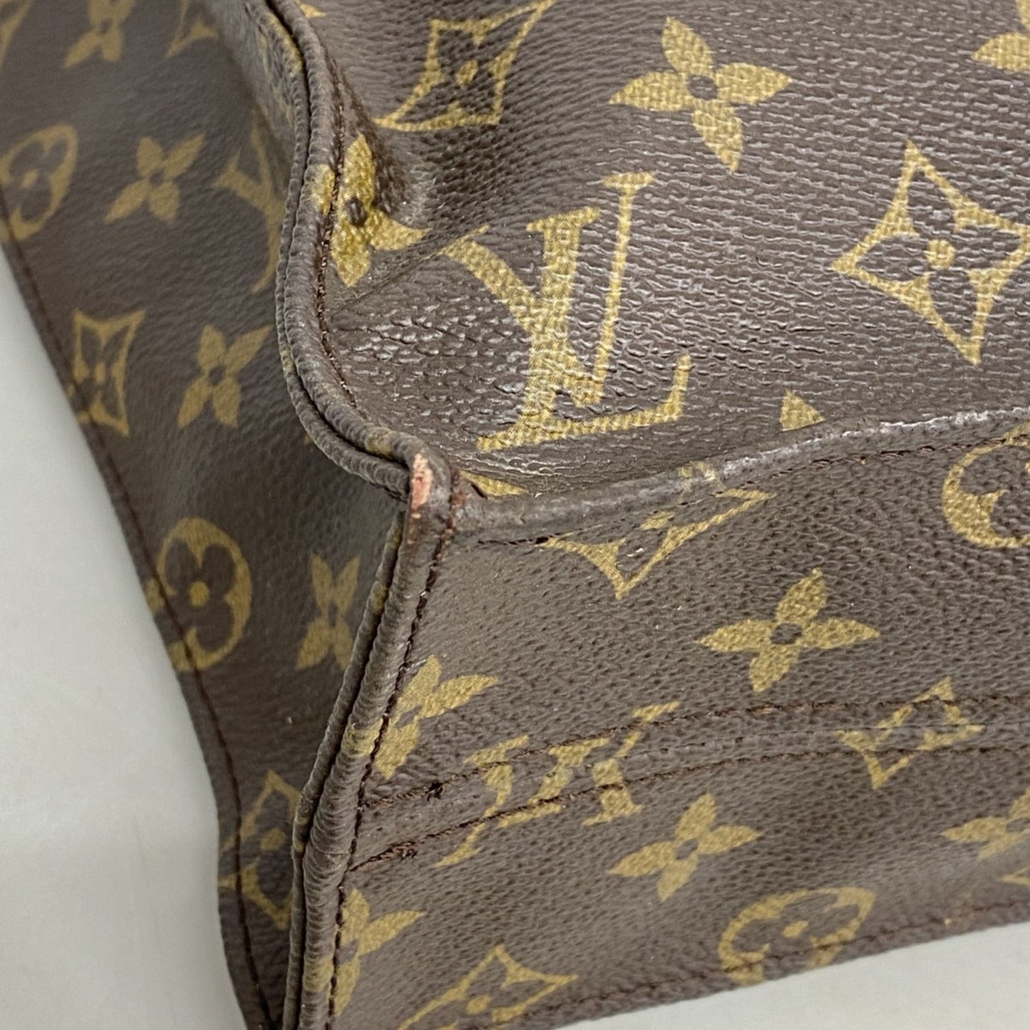 Louis Vuitton Monogram Sac Plat Tote Bag M51140 Brown