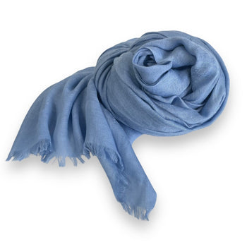 Gucci Gg Pattern Cashmere Blend Scarf Shawl Muffler Blue