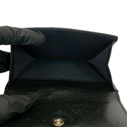 Chanel Matelasse Coco Caviar Leather Bi-Fold Wallet
