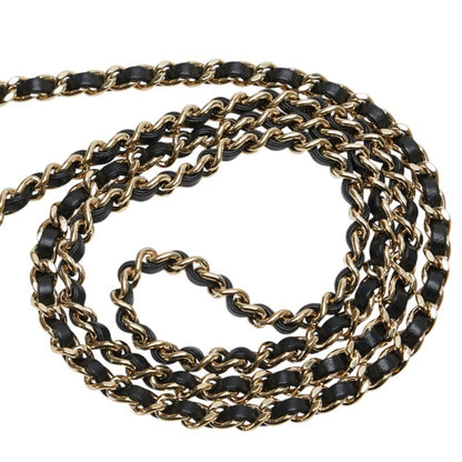 Chanel Matelasse Coco Mark Crossbody Chain Shoulder Bag In Black Lambskin