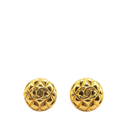 Vintage Chanel Coco Mark Matelasse Earrings