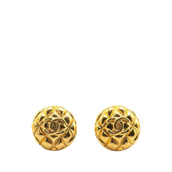 Vintage Chanel Coco Mark Matelasse Earrings