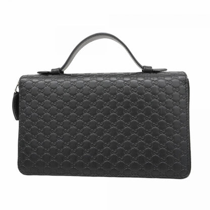 Gucci Micro Guccissima Long Wallet 449246 Leather Black