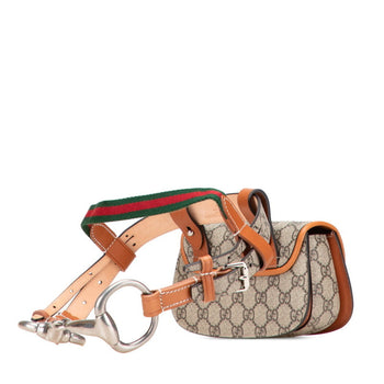 Gucci Gg Supreme Bamboo 1947 Mini Belt Bag/Waist Bag 681137 Beige Brown Pvc Leather