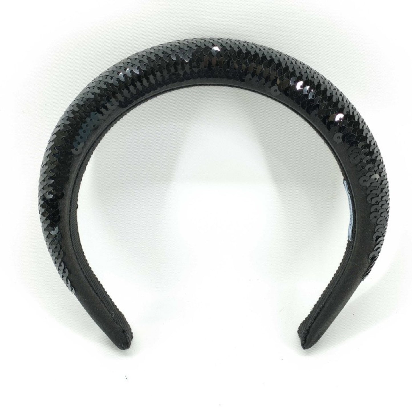 Prada Prada Headband Hair Accessory Black Satin Sequins