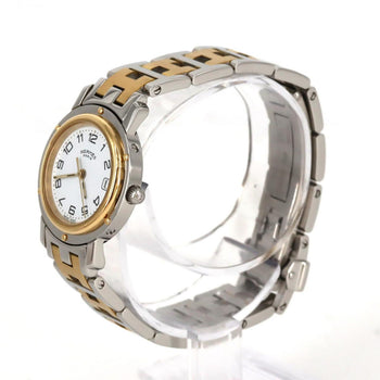 Herms Clipper Two-Tone Cl4.220 Ssxgp Quartz Watch