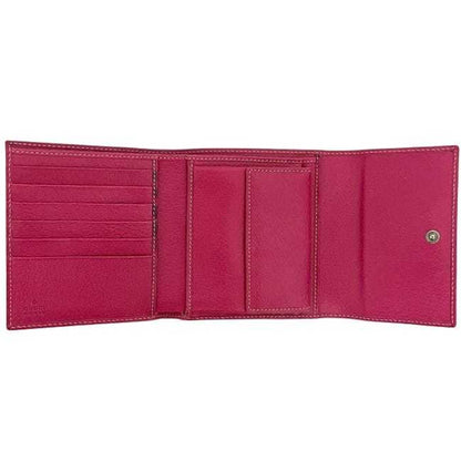 Gucci Tri-Fold Wallet Ec-23919 Black Pink 170400 Pvc Leather 4906085 Gucci Compact