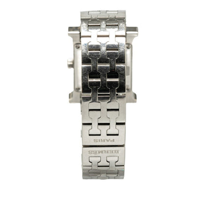 Hermes H Watch Wristwatch Hh1.210 Quartz Blue Dial Stainless Steel