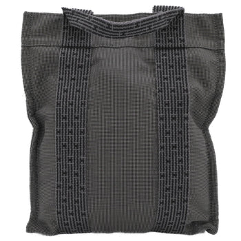 Hermes Air Line Ad Pm Canvas Tote Bag/Backpack In Gray/Black Nylon