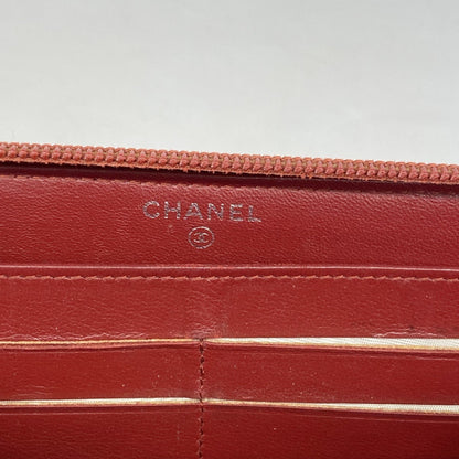 Chanel Camellia Lambskin Long Wallet