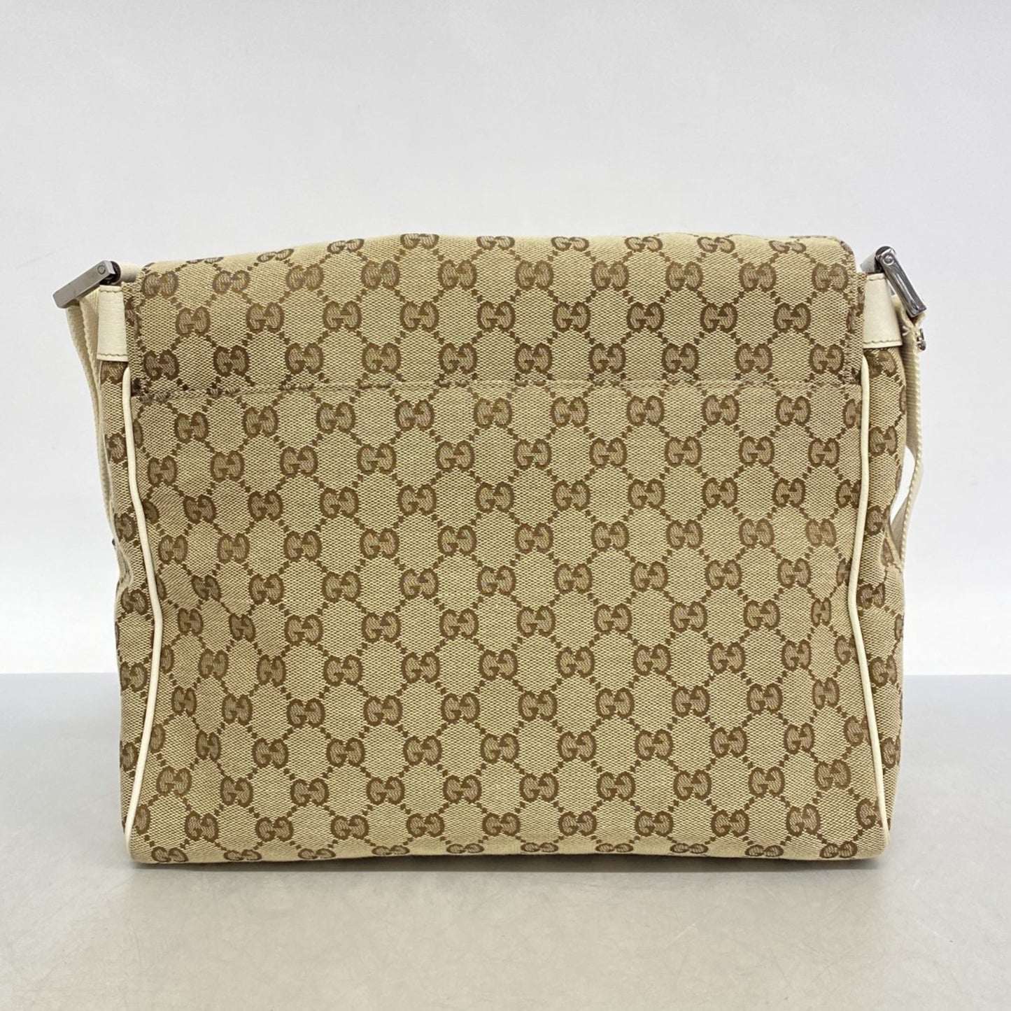 Gucci Gg Canvas Shoulder Bag 146236 Brown Ivory