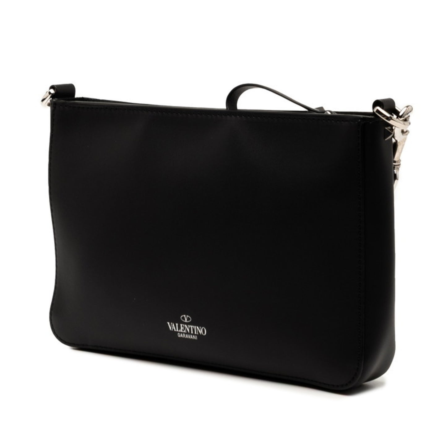 Valentino Vltn Logo Shoulder Bag In Black