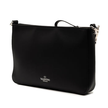 Valentino Vltn Logo Shoulder Bag In Black