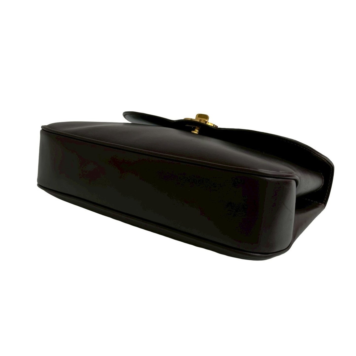 Gucci Old Gucci Vintage Gg Logo Leather Handbag Tote Bag Brown 70578