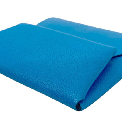 Hermes Bastia Blue Chevre B Stamp 2023 Wallet/Coin Case Coin Purse Leather Goods