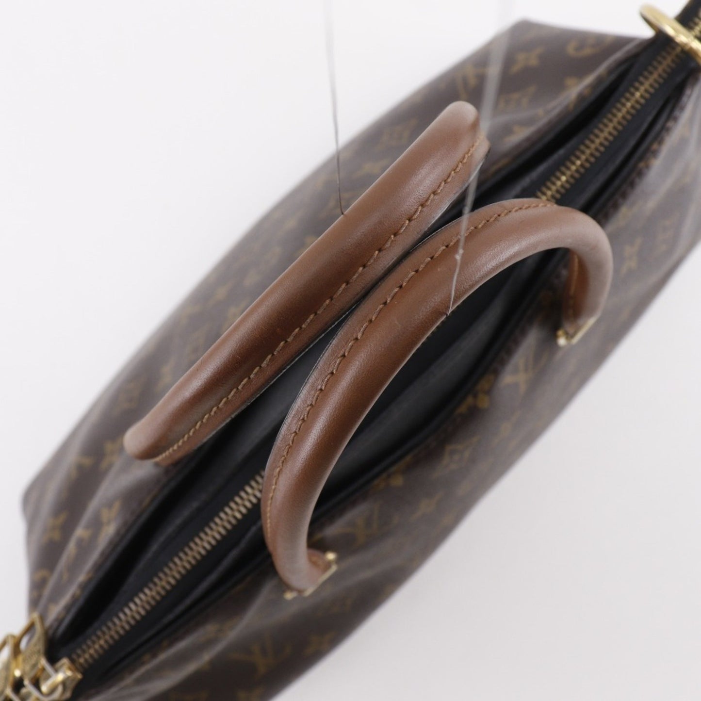 Louis Vuitton Pallas Handbag Shoulder Bag M41064 Monogram Canvas Noir Made In Usa 2015 Brown Sd0155