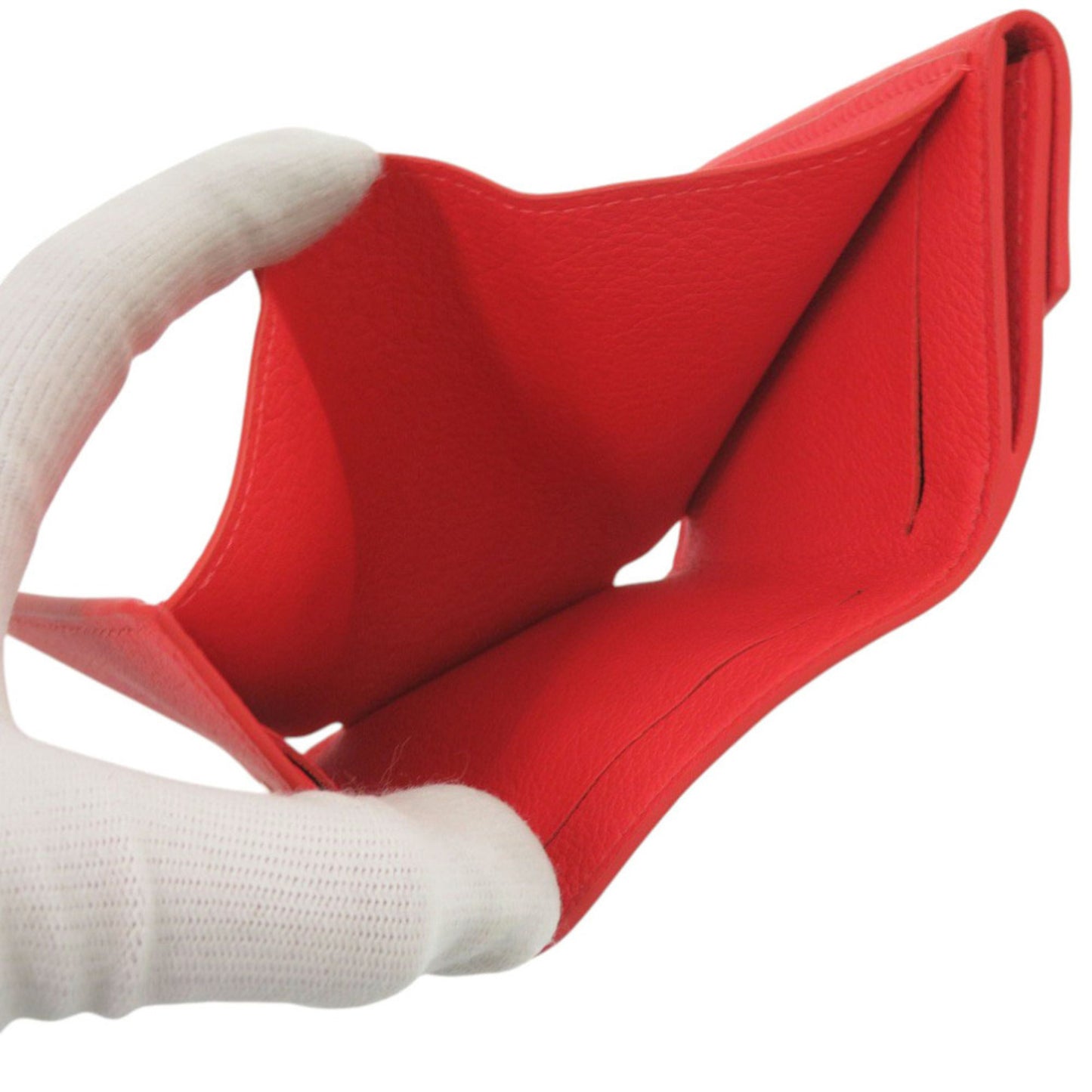 Like New Louis Vuitton Portefeuille Rock Mini M67860 Leather Tri-Fold Wallet Red Lv 0393 Louis