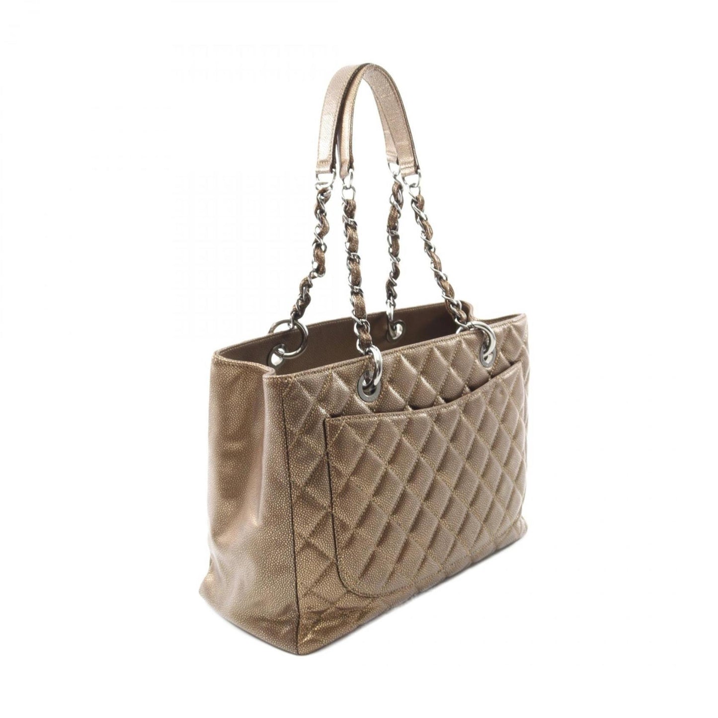 Chanel Matelasse Grand Shopping Gst Tote Bag In Calfskin Leather