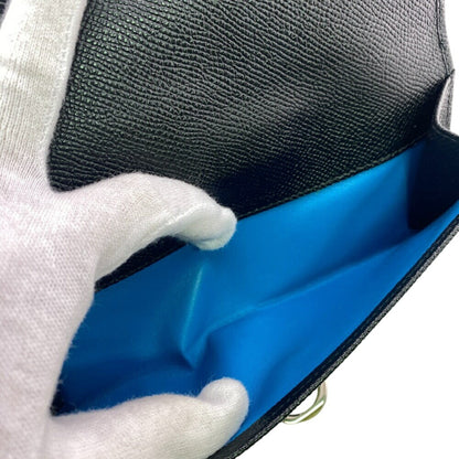 Bvlgari Bulgari Flap Circle Long Wallet Black