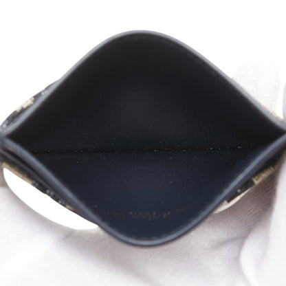 Christian Dior Dior Oblique Jacquard 30 Montaigne Freesia Card Holder/Card Case In Navy/Beige