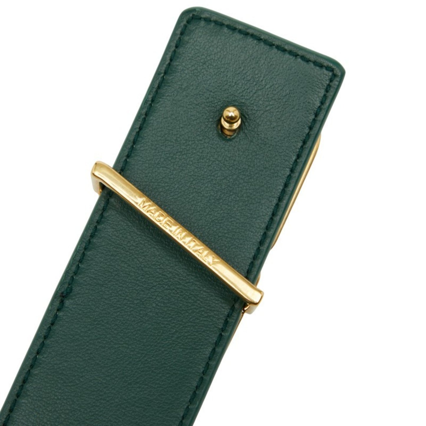 Christian Dior Dior Cd Buckle Oblique Belt Green Leather