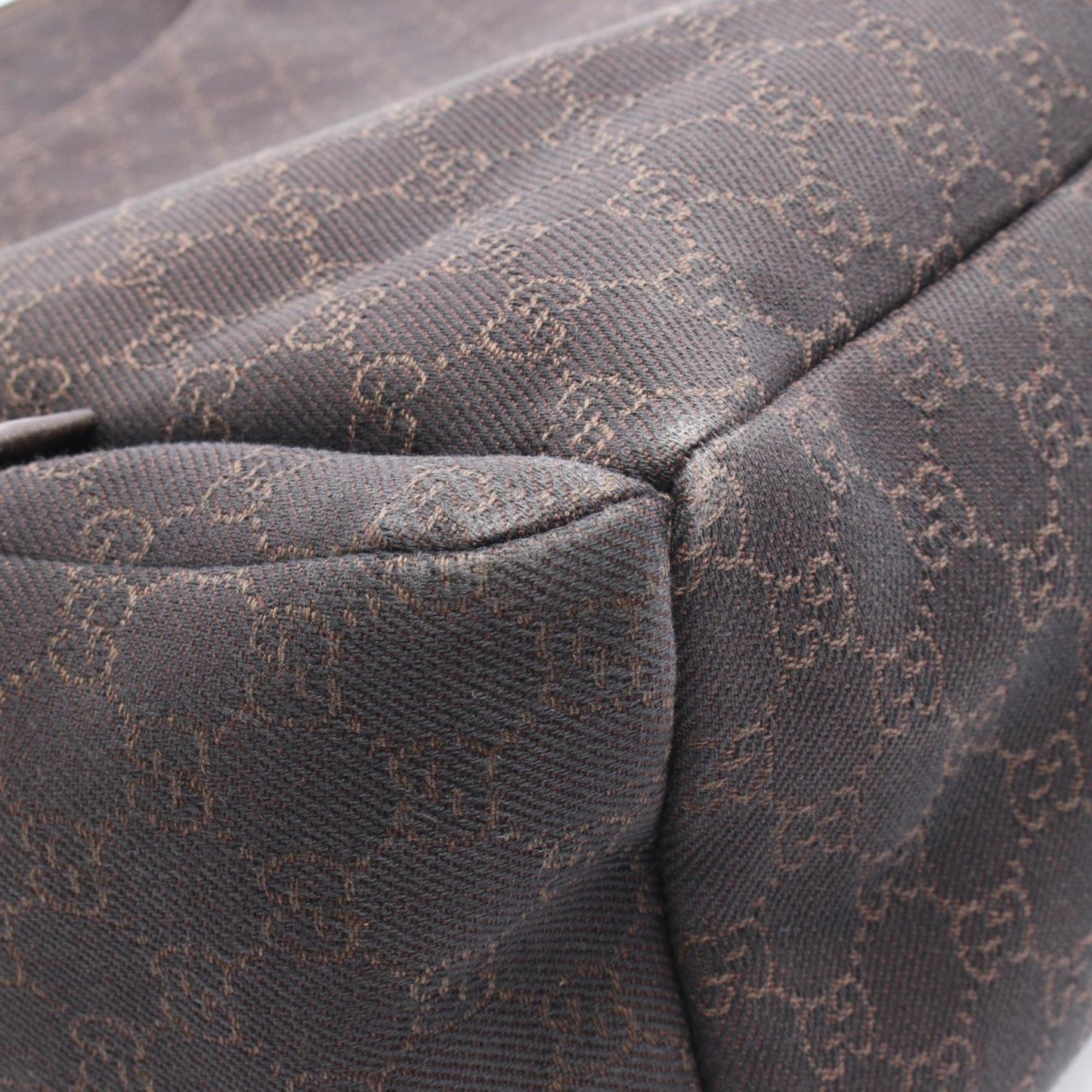 Gucci Gg Pattern Shoulder Bag Canvas Leather