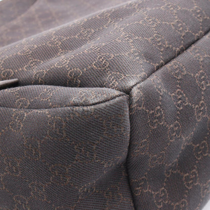 Gucci Gg Pattern Shoulder Bag Canvas Leather