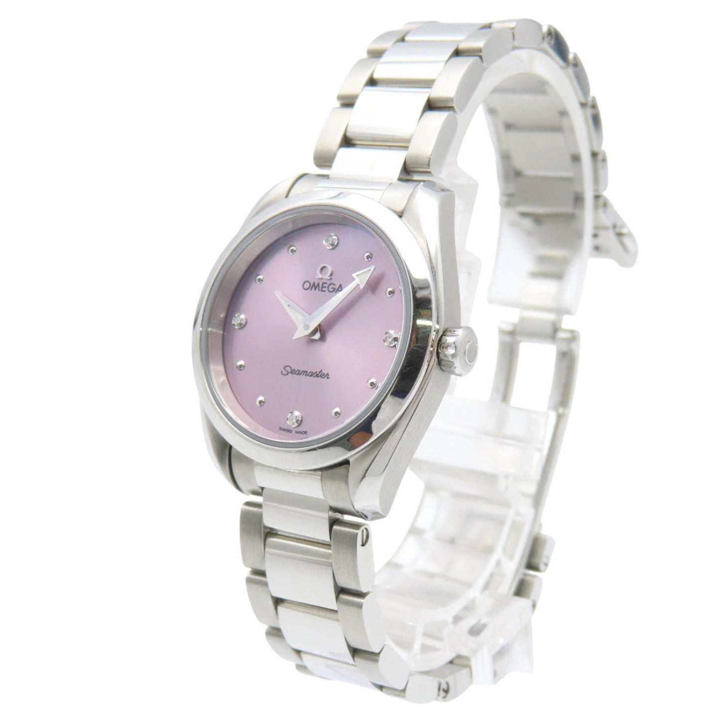 Omega Seamaster Aqua Terra 4-Piece Diamond Watch 220.10.28.60.60.001 Quartz Stainless Steel