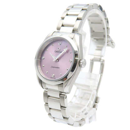 Omega Seamaster Aqua Terra 4-Piece Diamond Watch 220.10.28.60.60.001 Quartz Stainless Steel