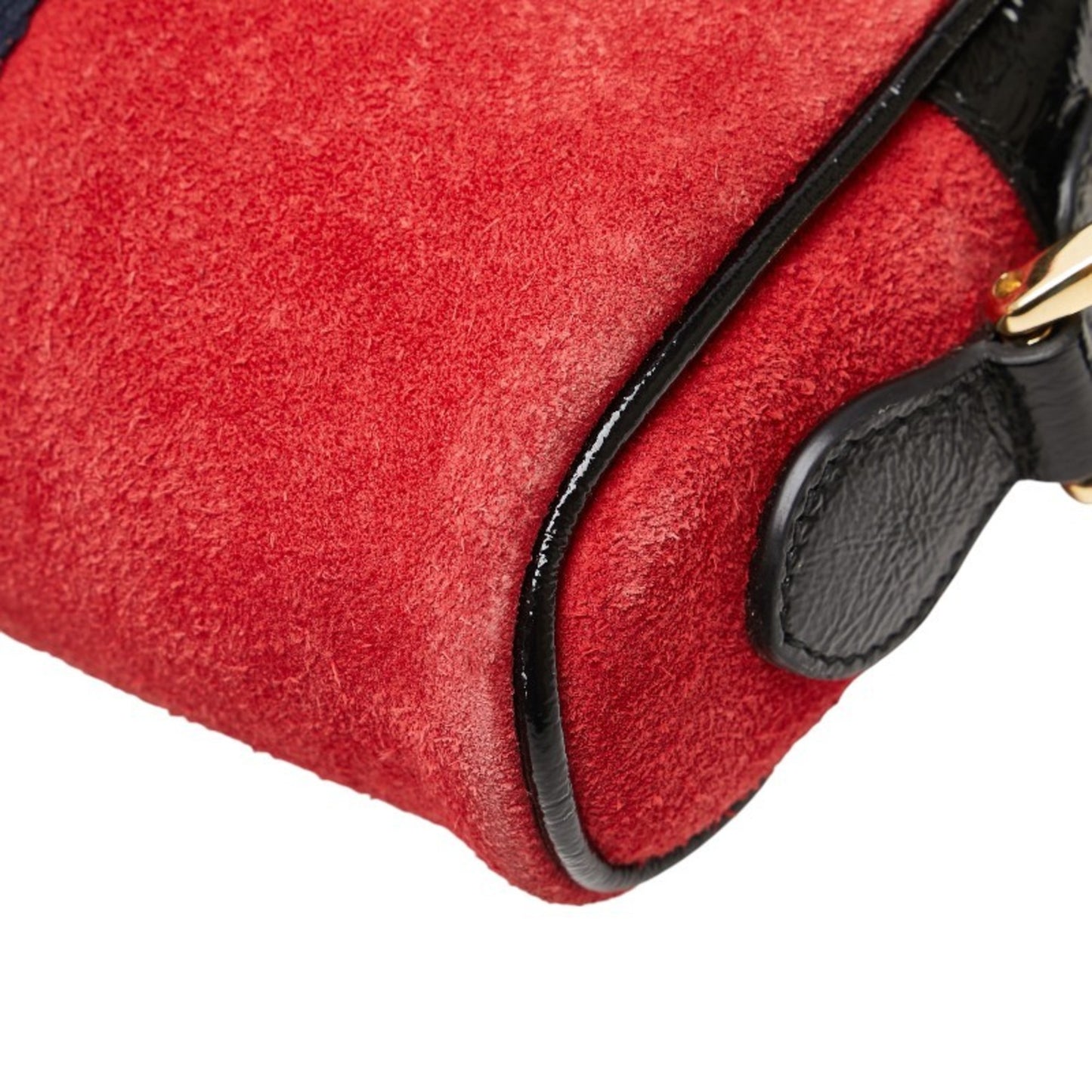 Gucci Sherry Line Crossbody Shoulder Bag 517350 In Red Multicolor Suede