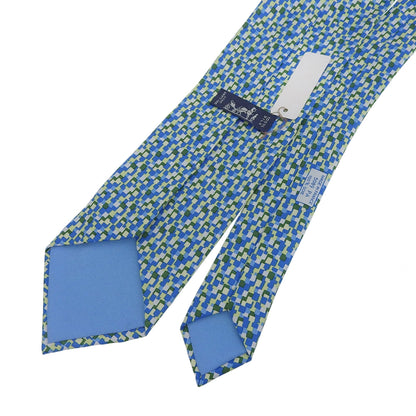 Hermes 5089 Pa 100% Silk All-Over Logo Print Tie